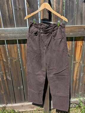 Collusion Asymmetrical Button Fly Chocolate Brown Jeans